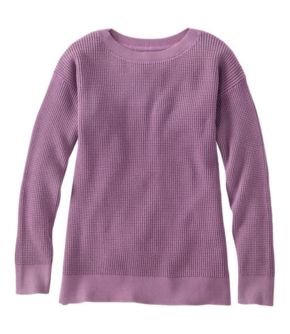 Women's Sunwashed Waffle Sweater, Pullover / L.L.Bean