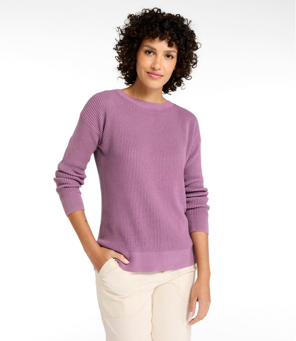 Women's Sunwashed Waffle Sweater, Pullover / L.L.Bean