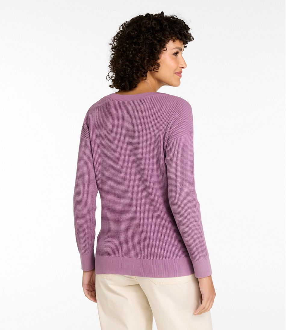 Women's Sunwashed Waffle Sweater, Pullover / L.L.Bean