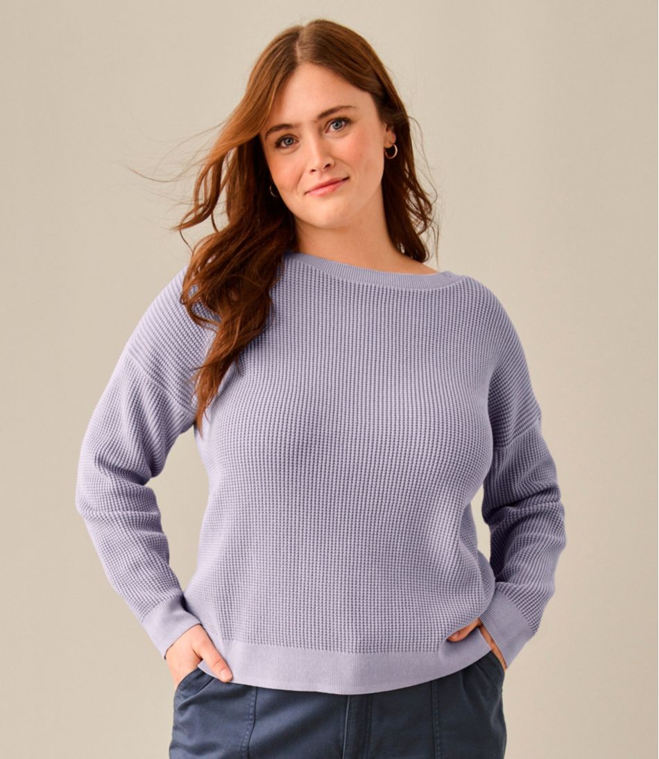 Women's Sunwashed Waffle Sweater, Pullover / L.L.Bean