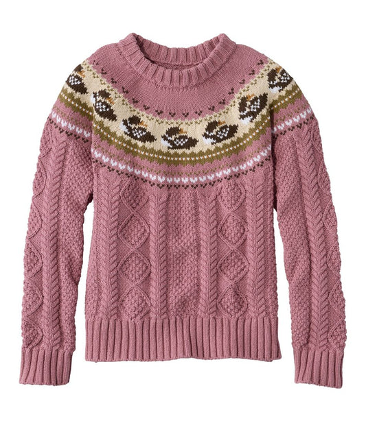 Women's Signature Cotton Fisherman Sweater, Crewneck Novelty / L.L.Bean
