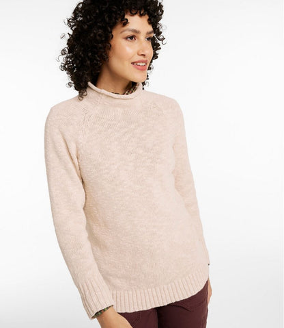 Women's Cotton Ragg Sweater, Funnelneck Pullover / L.L.Bean