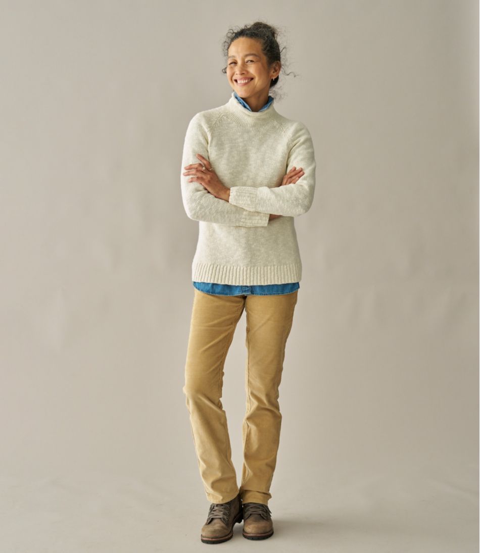 Women's Cotton Ragg Sweater, Funnelneck Pullover / L.L.Bean
