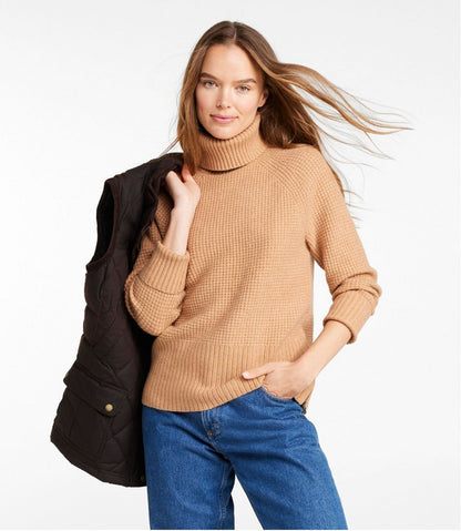 Women's SuperSoft Waffle Sweater, Turtleneck / L.L.Bean