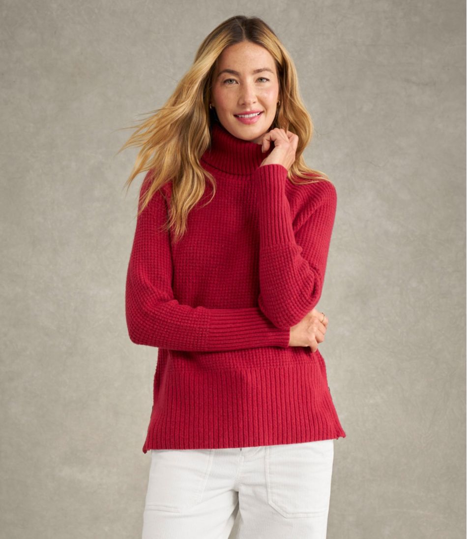 Women's SuperSoft Waffle Sweater, Turtleneck / L.L.Bean