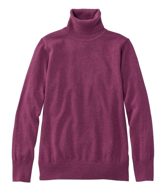 Women's Cotton/Cashmere Sweater, Turtleneck / L.L.Bean