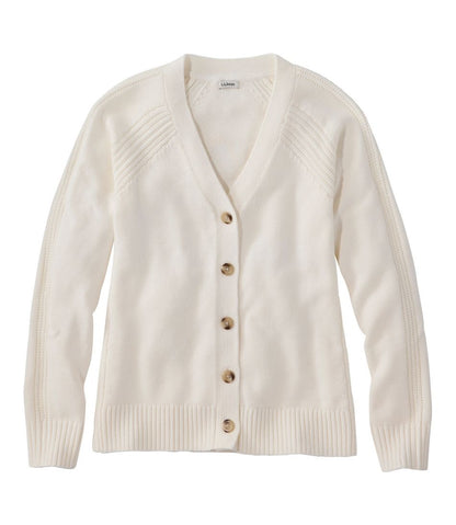 Women's Mariner Shaker Sweater, V-Neck Cardigan / L.L.Bean