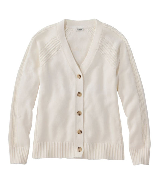Women's Mariner Shaker Sweater, V-Neck Cardigan / L.L.Bean