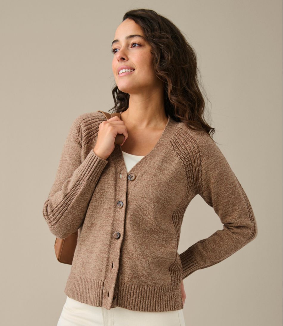 Women's Mariner Shaker Sweater, V-Neck Cardigan / L.L.Bean