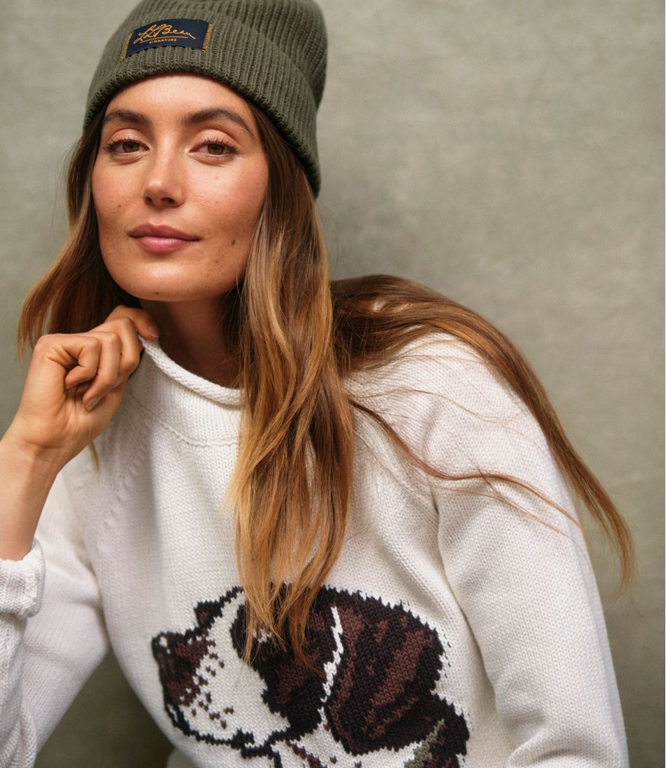 Women's Signature Original Cotton Sweater, Rollneck Novelty / L.L.Bean