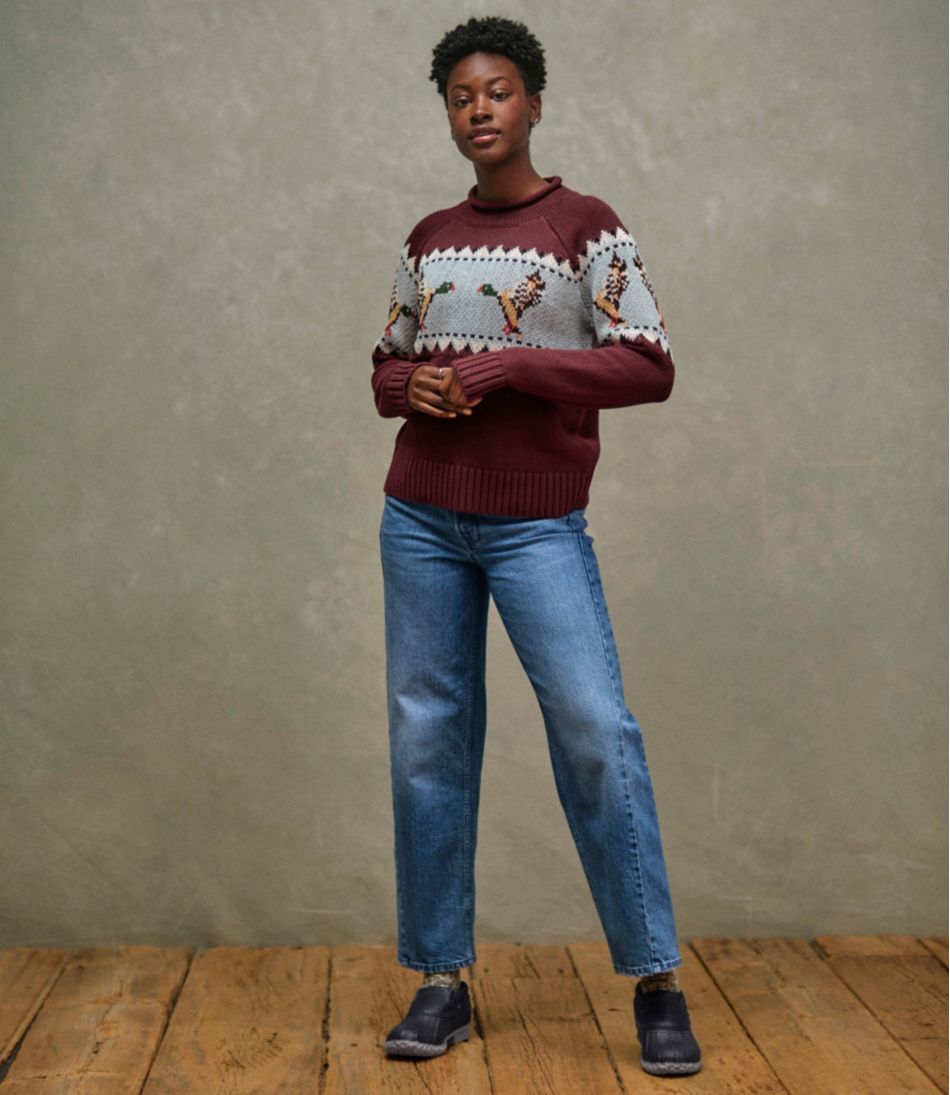 Women's Signature Original Cotton Sweater, Rollneck Novelty / L.L.Bean