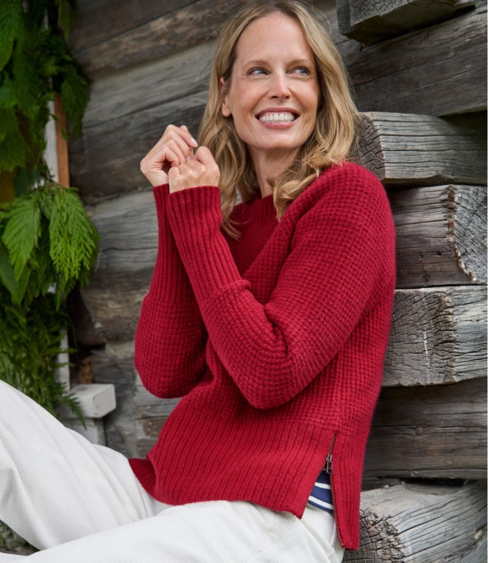 Women's SuperSoft Waffle Sweater, Crewneck / L.L.Bean