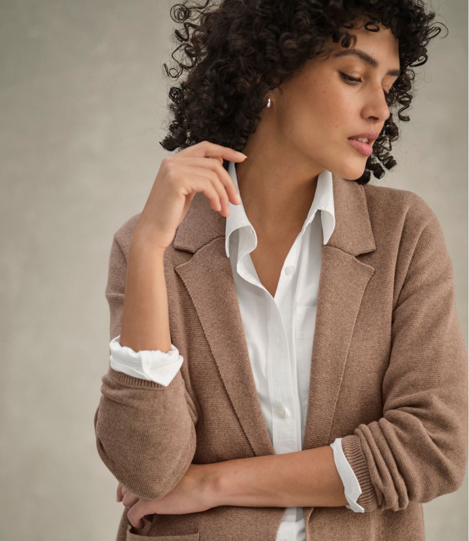 Women's Wicked Soft Cotton/Cashmere Coatigan Sweater / L.L.Bean