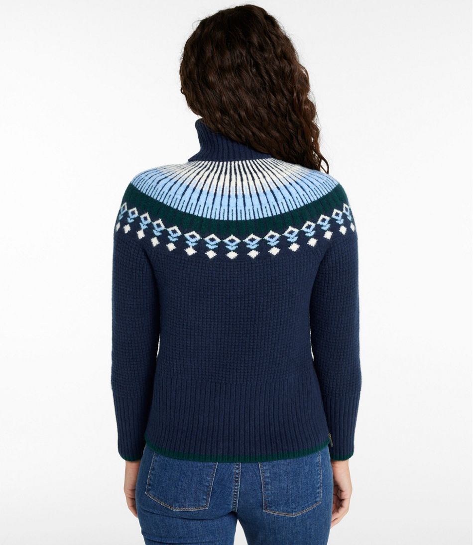 Women's SuperSoft Waffle Sweater, Turtleneck Fair Isle / L.L.Bean