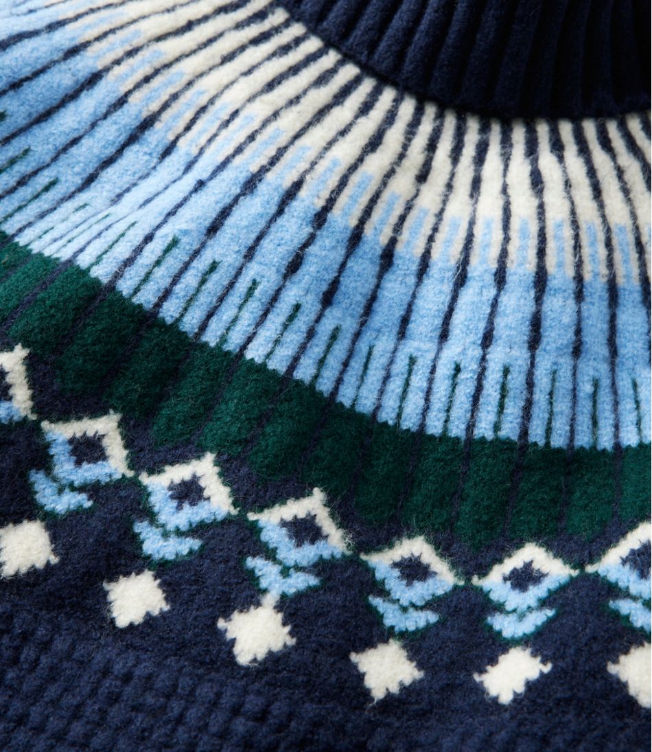 Women's SuperSoft Waffle Sweater, Turtleneck Fair Isle / L.L.Bean