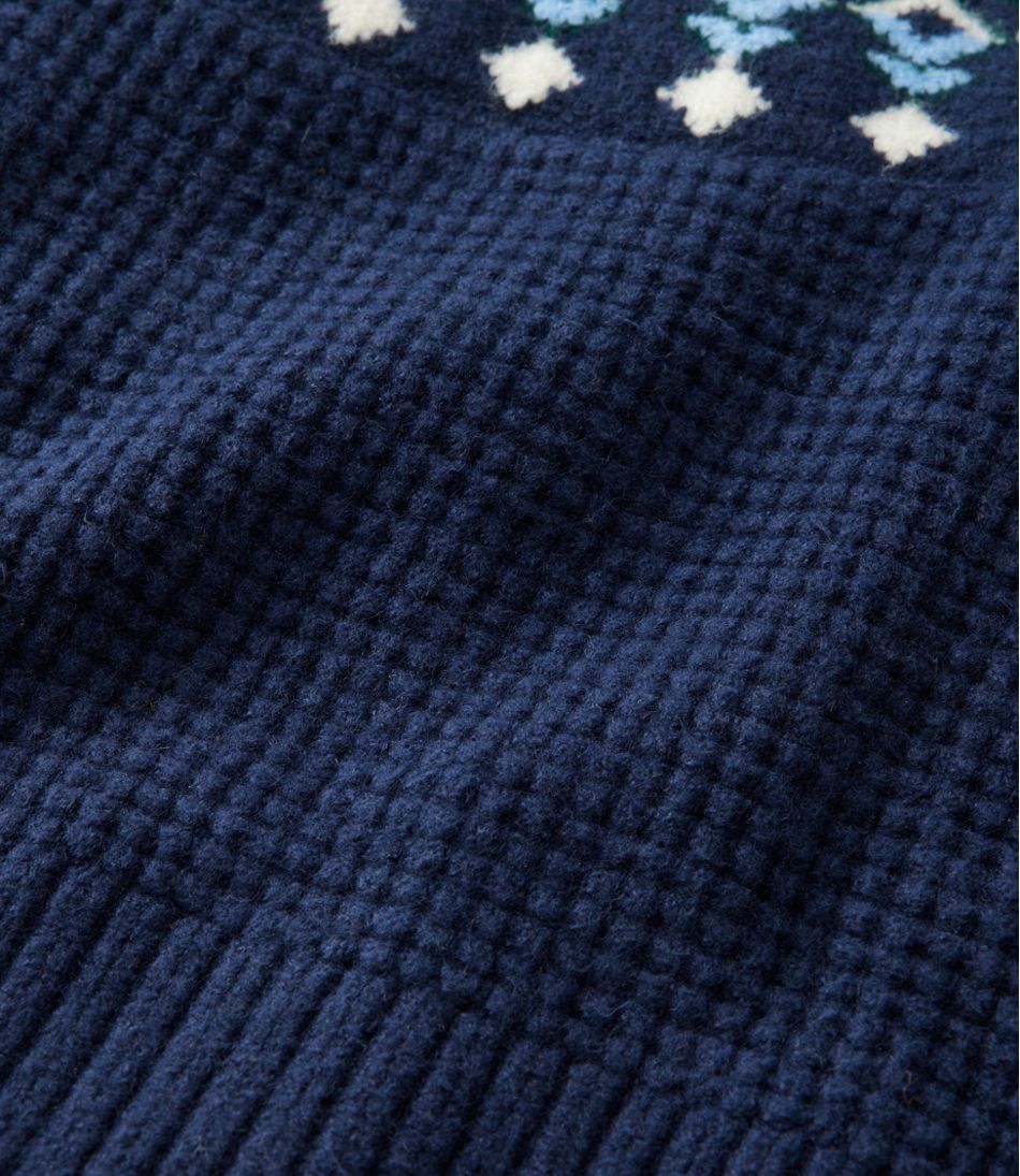 Women's SuperSoft Waffle Sweater, Turtleneck Fair Isle / L.L.Bean