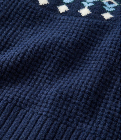 Women's SuperSoft Waffle Sweater, Turtleneck Fair Isle / L.L.Bean