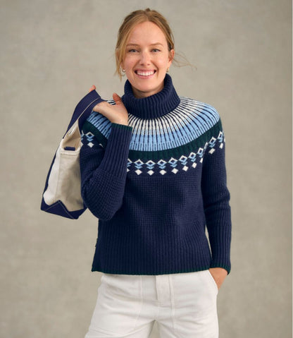 Women's SuperSoft Waffle Sweater, Turtleneck Fair Isle / L.L.Bean