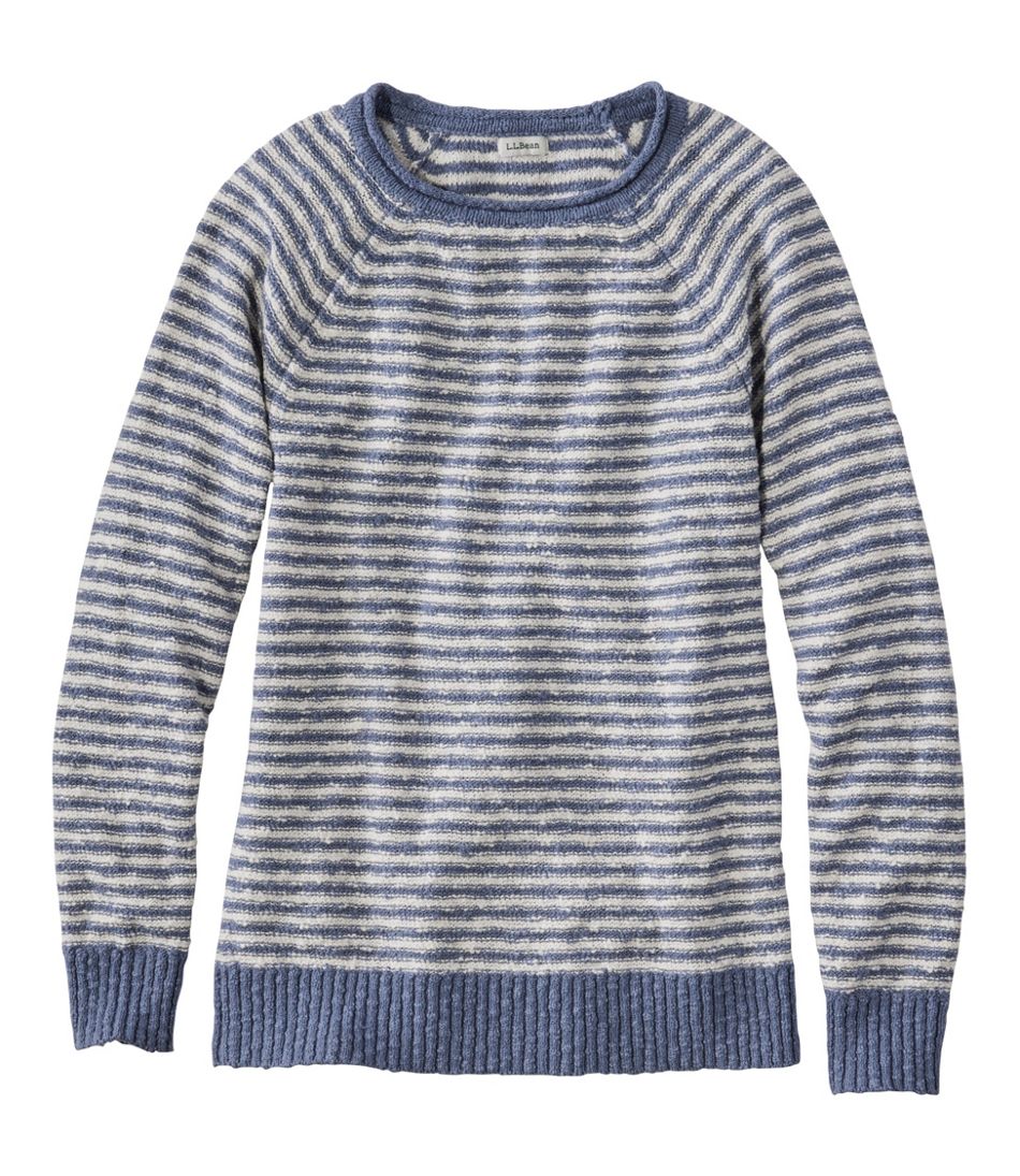 Women's Midweight Cotton Slub Rollneck Pullover Stripe / L.L.Bean
