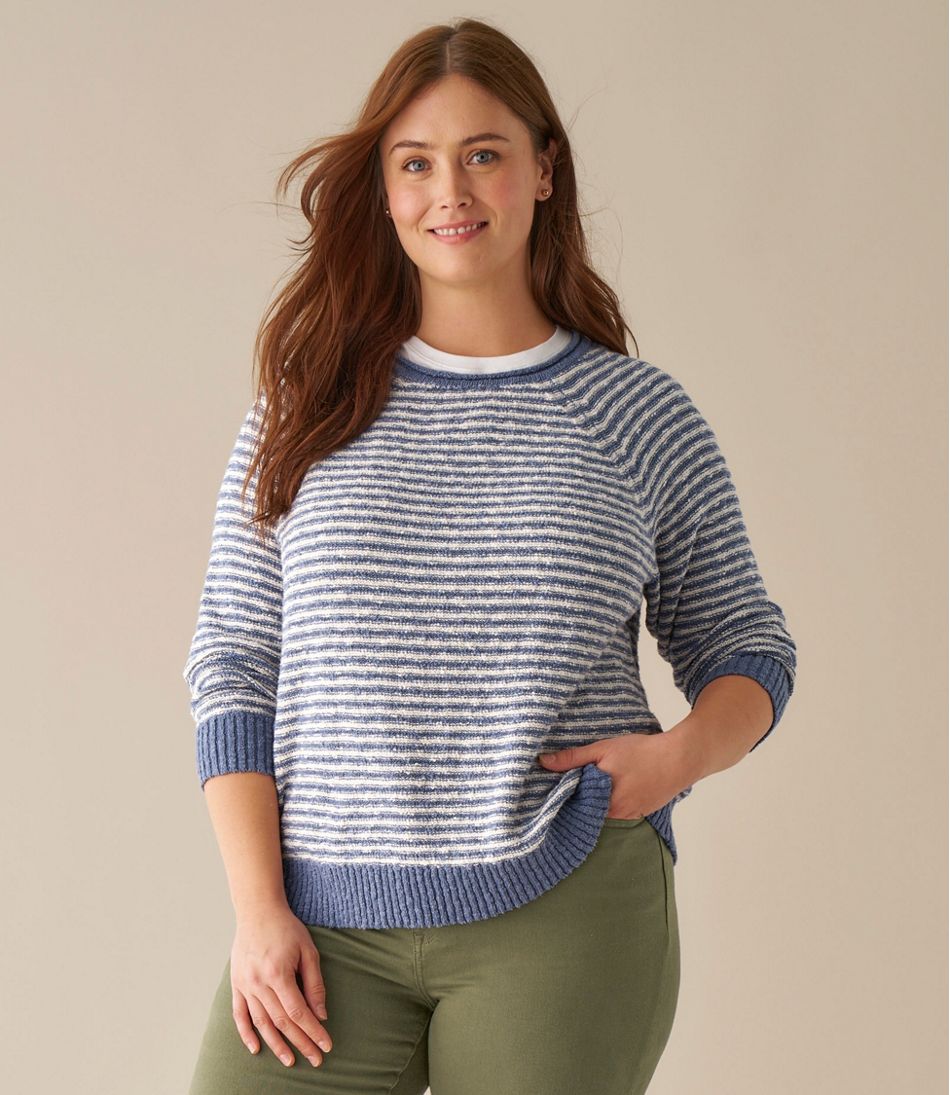 Women's Midweight Cotton Slub Rollneck Pullover Stripe / L.L.Bean