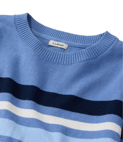 Women's Cotton/Cashmere Sweater, Crewneck Stripe / L.L.Bean