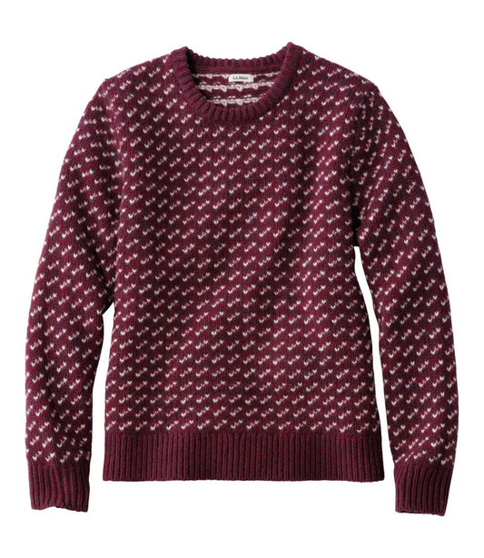 Women's Bean's Classic Ragg Wool Sweater, Crewneck Bird's-Eye / L.L.Bean