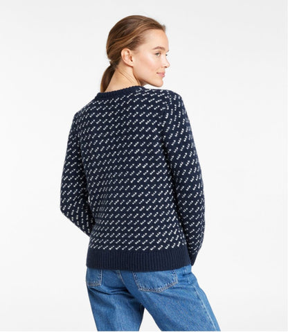 Women's Bean's Classic Ragg Wool Sweater, Crewneck Bird's-Eye / L.L.Bean
