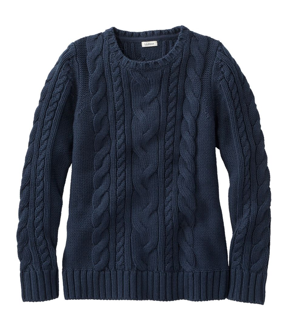 Women's Double L® Cable Sweater, Crewneck / L.L.Bean