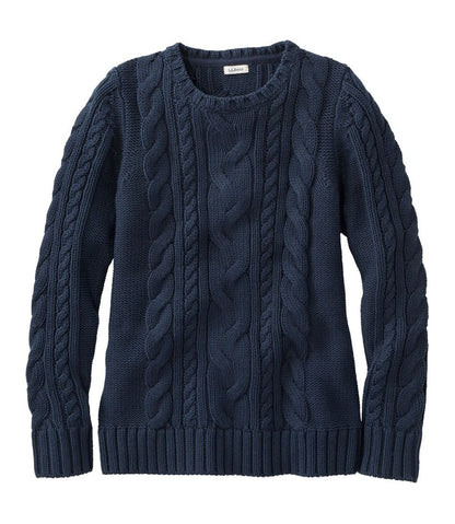 Women's Double L® Cable Sweater, Crewneck / L.L.Bean