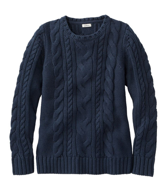 Women's Double L® Cable Sweater, Crewneck / L.L.Bean