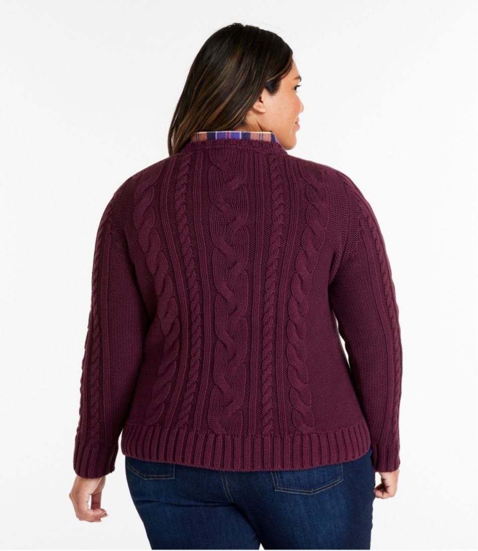 Women's Double L® Cable Sweater, Crewneck / L.L.Bean
