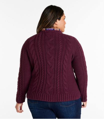 Women's Double L® Cable Sweater, Crewneck / L.L.Bean