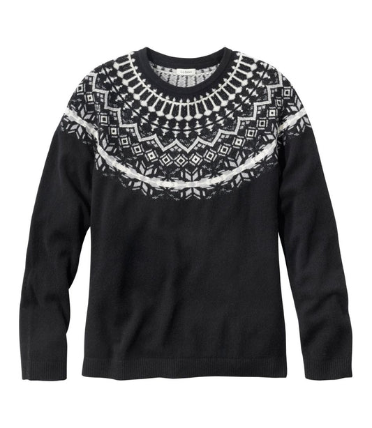 Women's Classic Cashmere Sweater, Crewneck Fair Isle / L.L.Bean