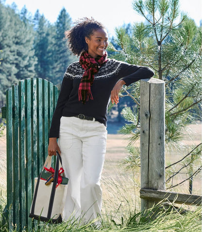 Women's Classic Cashmere Sweater, Crewneck Fair Isle / L.L.Bean