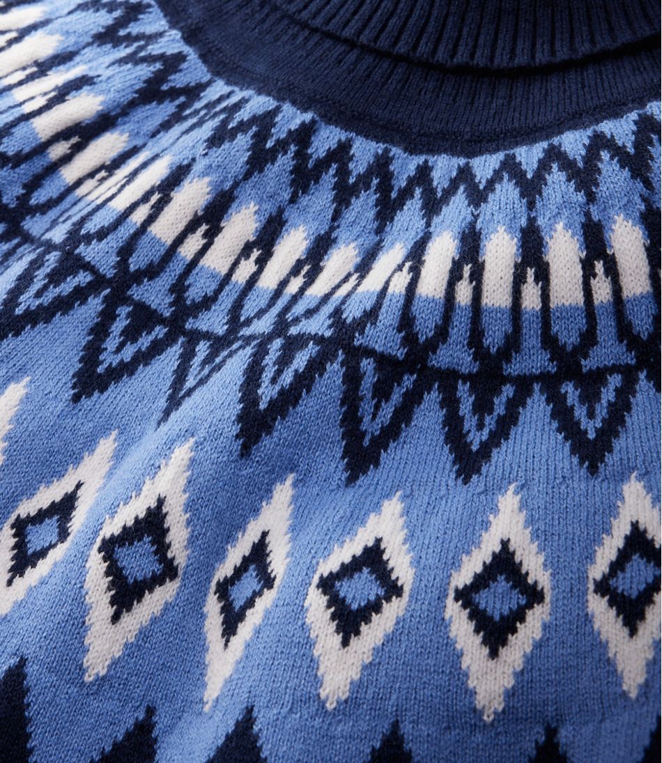 Women's Cotton/Cashmere Sweater, Turtleneck Fair Isle / L.L.Bean