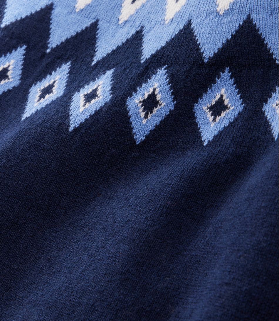 Women's Cotton/Cashmere Sweater, Turtleneck Fair Isle / L.L.Bean