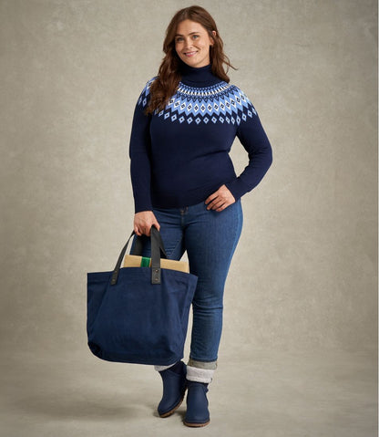 Women's Cotton/Cashmere Sweater, Turtleneck Fair Isle / L.L.Bean