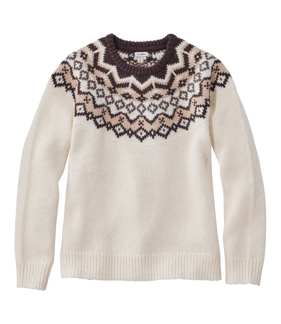 Women's Bean's Classic Ragg Wool Sweater, Crewneck Fair Isle / L.L.Bean