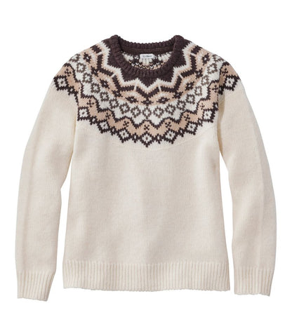 Women's Bean's Classic Ragg Wool Sweater, Crewneck Fair Isle / L.L.Bean