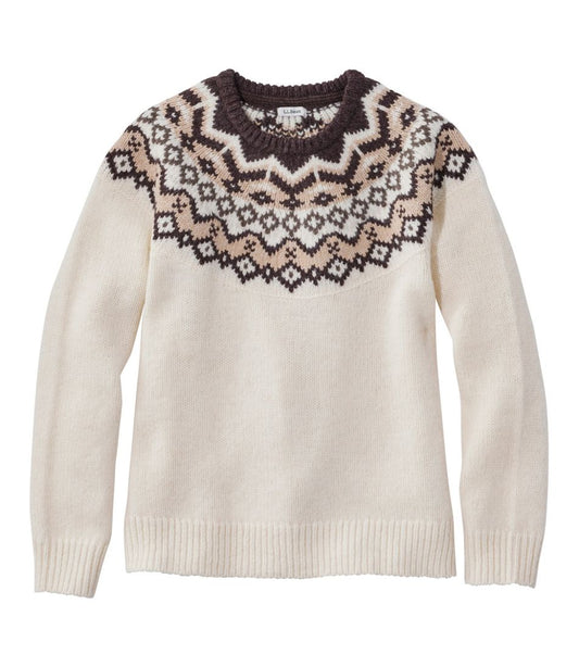 Women's Bean's Classic Ragg Wool Sweater, Crewneck Fair Isle / L.L.Bean