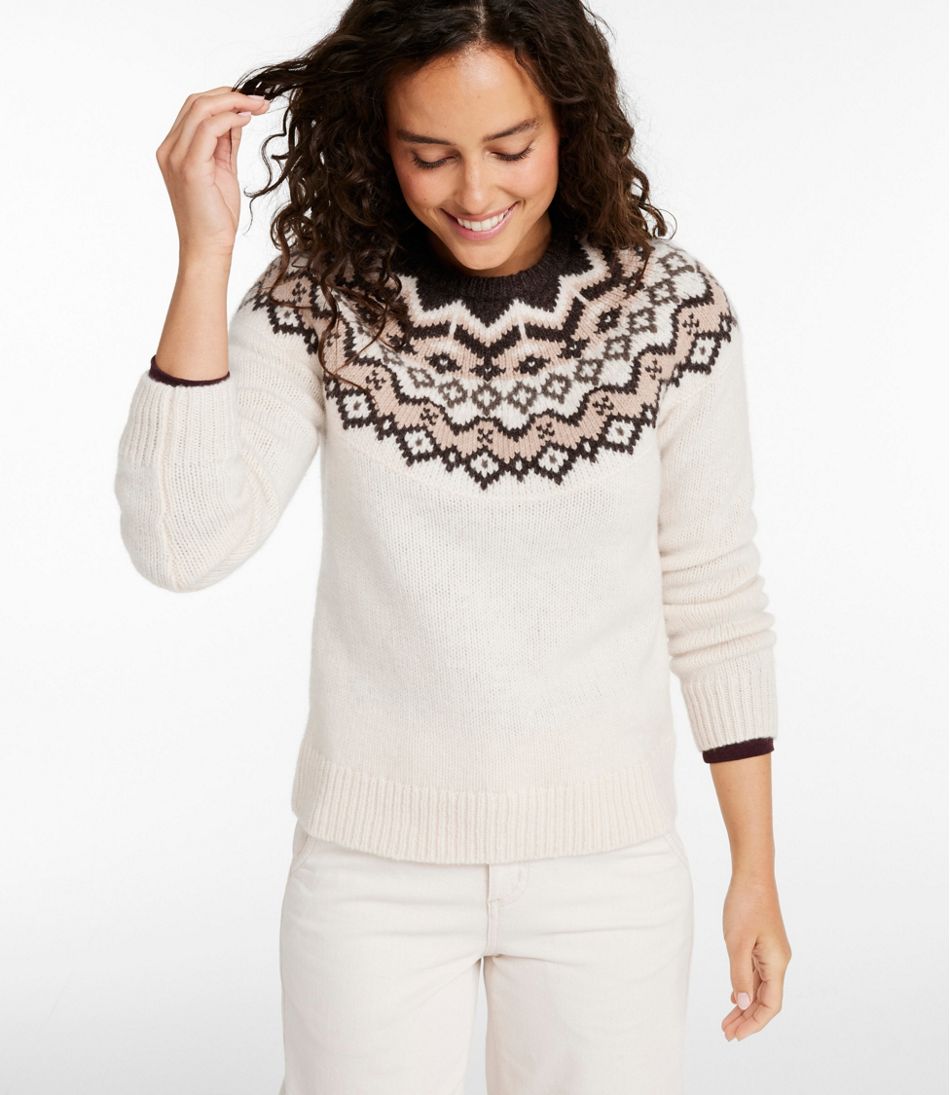 Women's Bean's Classic Ragg Wool Sweater, Crewneck Fair Isle / L.L.Bean