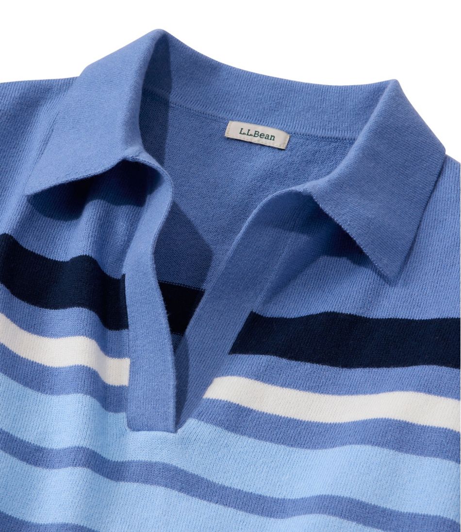 Women's Cotton/Cashmere Sweater, Polo Stripe / L.L.Bean