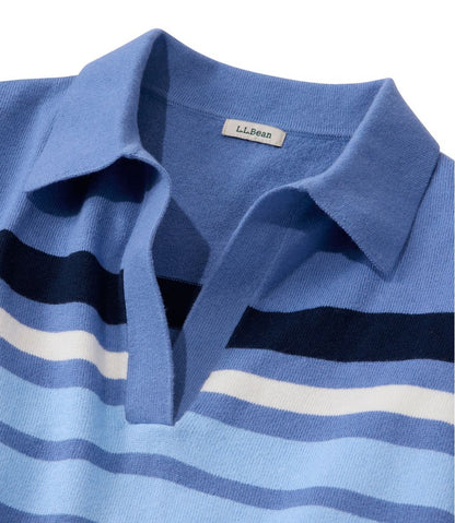 Women's Cotton/Cashmere Sweater, Polo Stripe / L.L.Bean