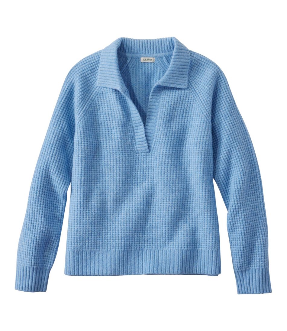 Women's SuperSoft Waffle Sweater, Polo / L.L.Bean