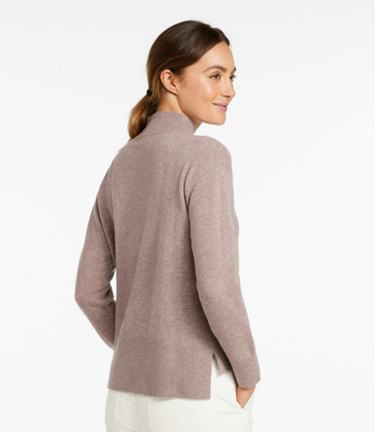 Women's Classic Cashmere Sweater, Relaxed Mockneck / L.L.Bean
