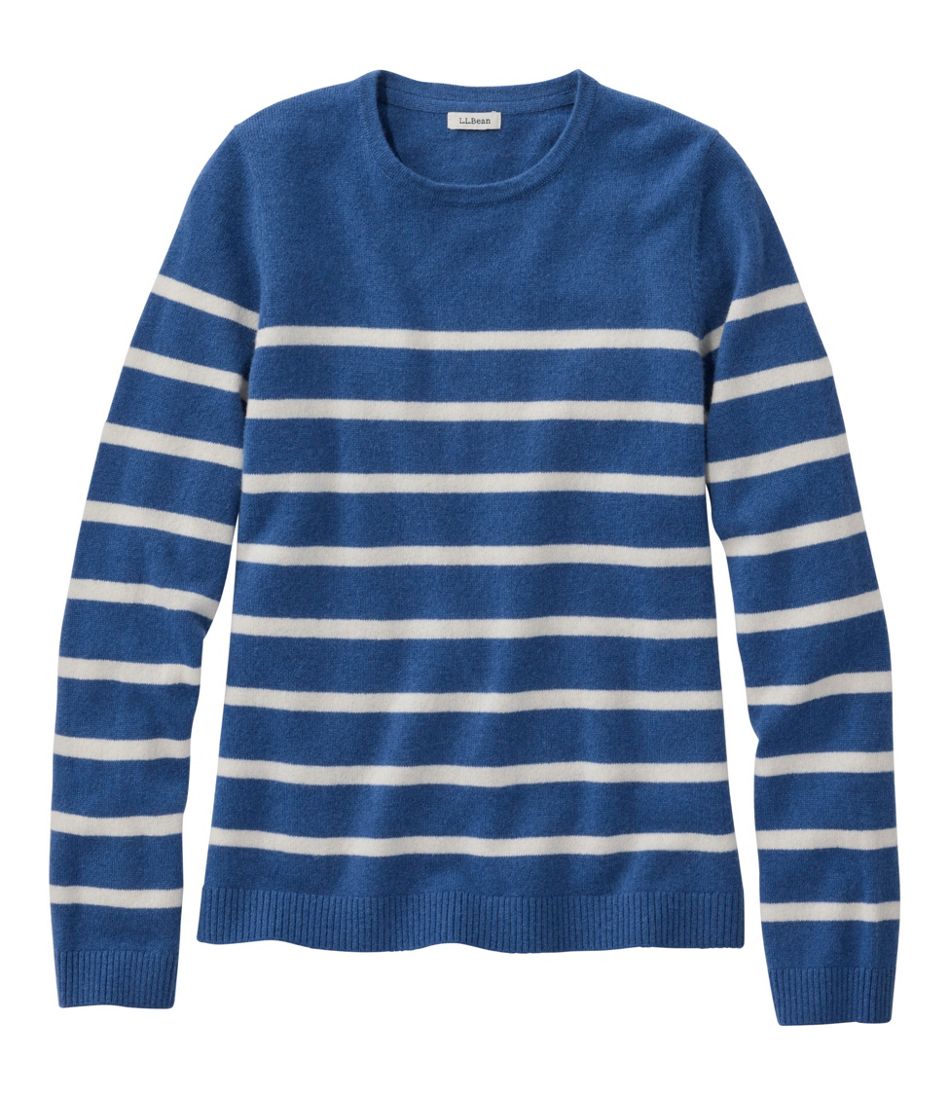 Women's Classic Cashmere Sweater, Crewneck Stripe / L.L.Bean