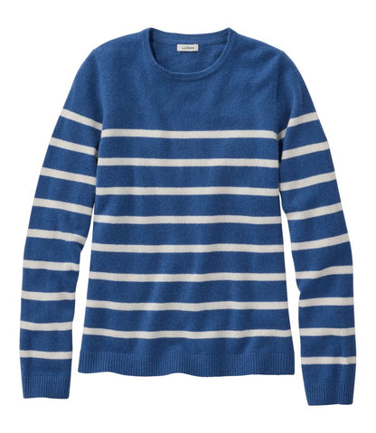 Women's Classic Cashmere Sweater, Crewneck Stripe / L.L.Bean