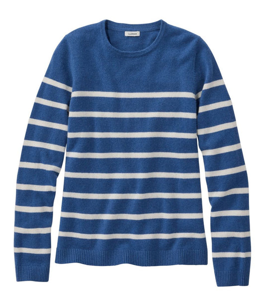 Women's Classic Cashmere Sweater, Crewneck Stripe / L.L.Bean