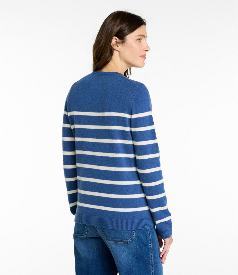 Women's Classic Cashmere Sweater, Crewneck Stripe / L.L.Bean