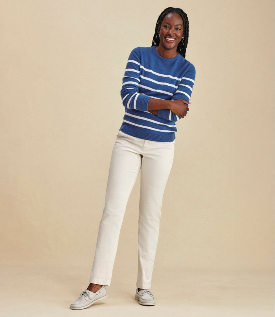 Women's Classic Cashmere Sweater, Crewneck Stripe / L.L.Bean